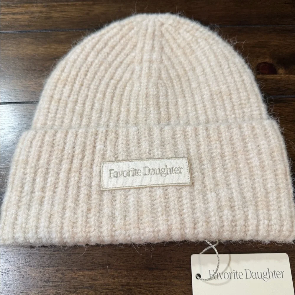 Favorite Daughter Cream Knit Woman’s Hat - Picture 1 of 3